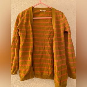 Size 4 tan and pink cardigan